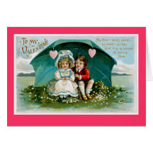 Parapluie de l'amour cartes de vœux