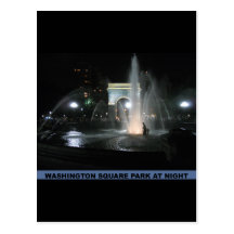 Parc carré de Washington la nuit, NYC Carte Postale