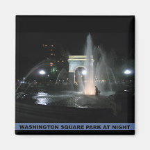 Parc carré de Washington la nuit, NYC Aimants Pour Réfrigérateur