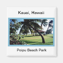 Parc de plage d'Aimant-Poipu, Kauai, Hawaï