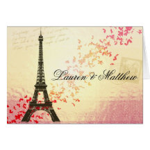 Paris dans l'amour - Tour Eiffel Carte