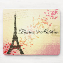 Paris dans l'amour - Tour Eiffel Tapis De Souris