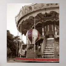 Paris-Karussell Posterdruck