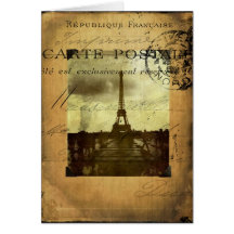 Paris timbré carte de vœux