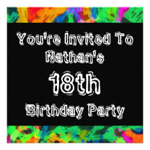 Partie de ~ de graffiti invitations personnalisées