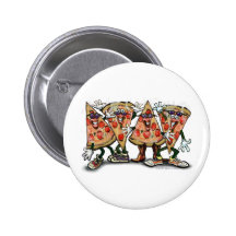Partie de pizza badge avec épingle