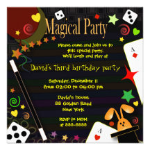 Partie magique de l'invitation 043 d'anniversaire 