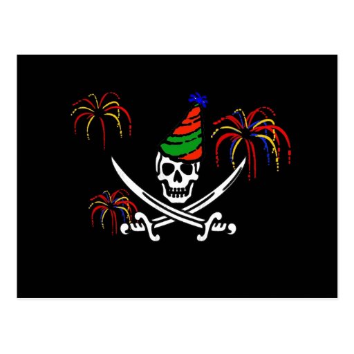 Party Einladungs-Postkarte des Piraten-Sylvesterab