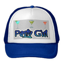 Party-Mädchen-Hut (blau) Netzmützen
