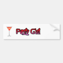 Party-Mädchen-Stoßaufkleber (Rosa) Autosticker