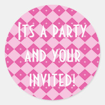 Party-Zeit-Diamant-Musteraufkleber