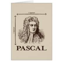 Pascal = 1 newton par plaisanterie de maths de mèt carte de vœux