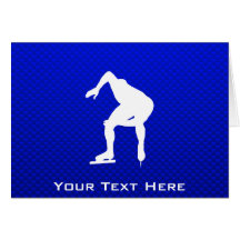 Patineur bleu de vitesse carte