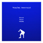 Patineur bleu de vitesse faire-parts