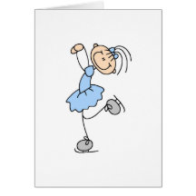 Patineur de glace dans la carte bleue