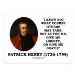 Patrick Henry geben mir Freiheit oder geben mir To Postkarten