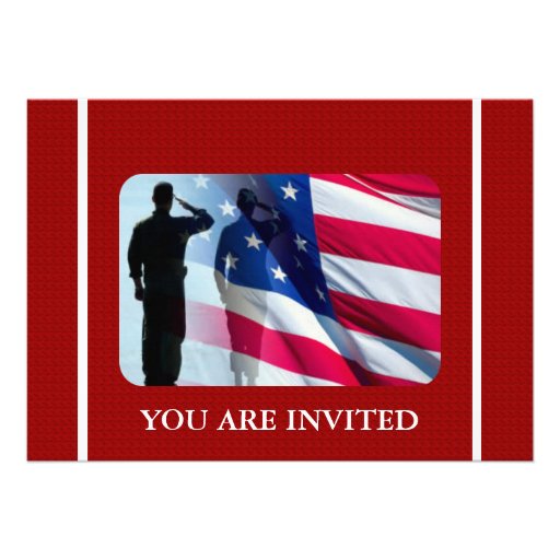 Patriotische amerikanische Flagge mit Veteranen-So Ankündigungskarten