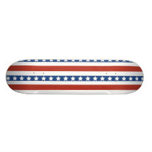 Patriotische rote weiße blaue US Flagge-Freiheit Personalisiertes Skateboard