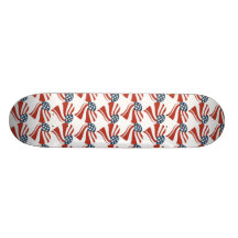 Patriotische Stern-Streifen-Freiheits-Flaggen-Herz Skate Board