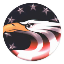 Patriotischer Adler mit US Flagge-Aufklebern