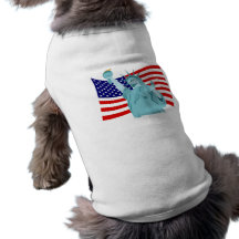 Patriotischer Flaggen-Entwurf Hunde Shirts