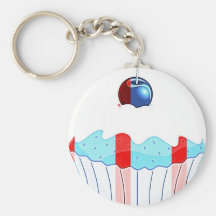 Patriotisches Muffin Schlüsselanhänger