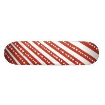Patriotisches rotes und weißes US Flagge-Muster Personalisiertes Skatedeck
