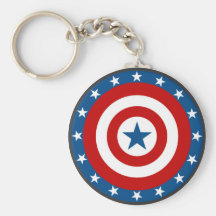 Patriotisches USA-Bullauge Keychains Schlüsselanhänger