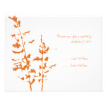 Pays orange et blanc RSVP l'épousant floral Invitations