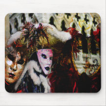 Peinture de Digitals de masque de carnaval Tapis De Souris