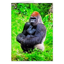 Peinture de photo de gorille de Silverback Carte