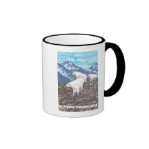 Péninsule olympique, chèvres de WashingtonMountain Tasse