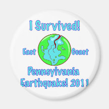 Pennsylvania, Ostküsten-Erdbeben von 2011 Kühlschrankmagnet