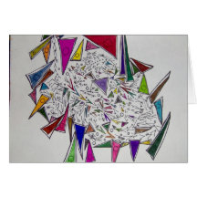 pensées triangulaires carte de vœux
