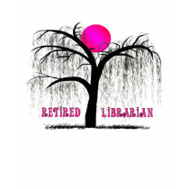 Pensionierter Bibliothekar-Geschenk-weinende Weide