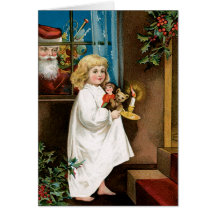 Père Noël à la fenêtre Cartes De Vœux