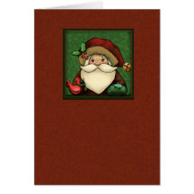 Père Noël et cardinal Carte De Vœux