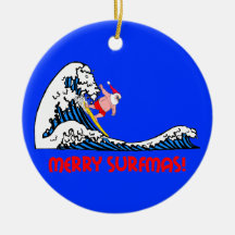 Père Noël surfant Décoration De Noël