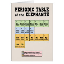 Periodensystem der Elefanten Grußkarte