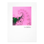 Perlig · Fraktal-Kunst · Rosa Ankündigungskarte