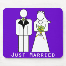 Persoanlized gerade verheiratet mousepads