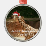 Personalisierte Weihnachtsgiraffen-Verzierung Weihnachtsbaum Ornament