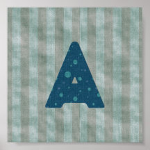 Personalisierter Monogramm-Kunst-Buchstabe A Posterdruck