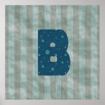 Personalisierter Monogramm-Kunst-Buchstabe B Plakate
