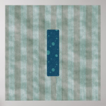 Personalisierter Monogramm-Kunst-Buchstabe I Plakat