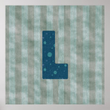 Personalisierter Monogramm-Kunst-Buchstabe L Plakatdrucke