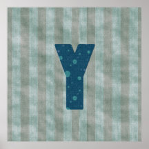 Personalisierter Monogramm-Kunst-Buchstabe Y Plakate