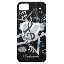 Personalisierter musikalischer Stern merkt Designe iPhone 5 Etuis