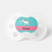 Personalisierter niedlicher Namensunicorn Baby Schnuller