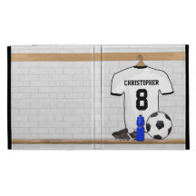 Personalisierter weißer und schwarzer Fußballfußba